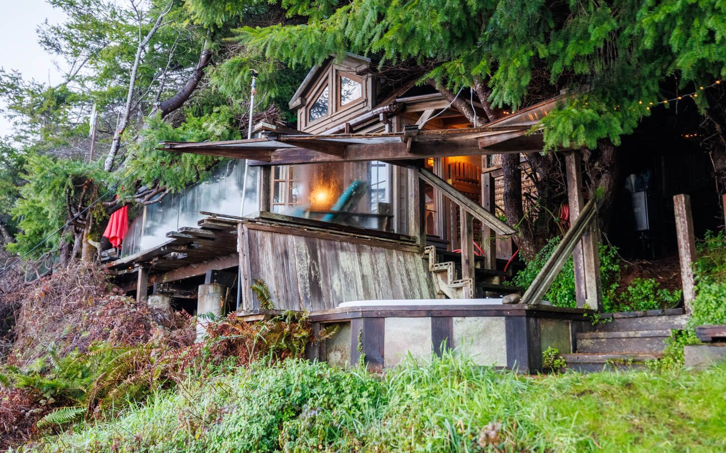The Sea View Cabin getaway at the Howard Creek Ranch on the Mendocino Coast.