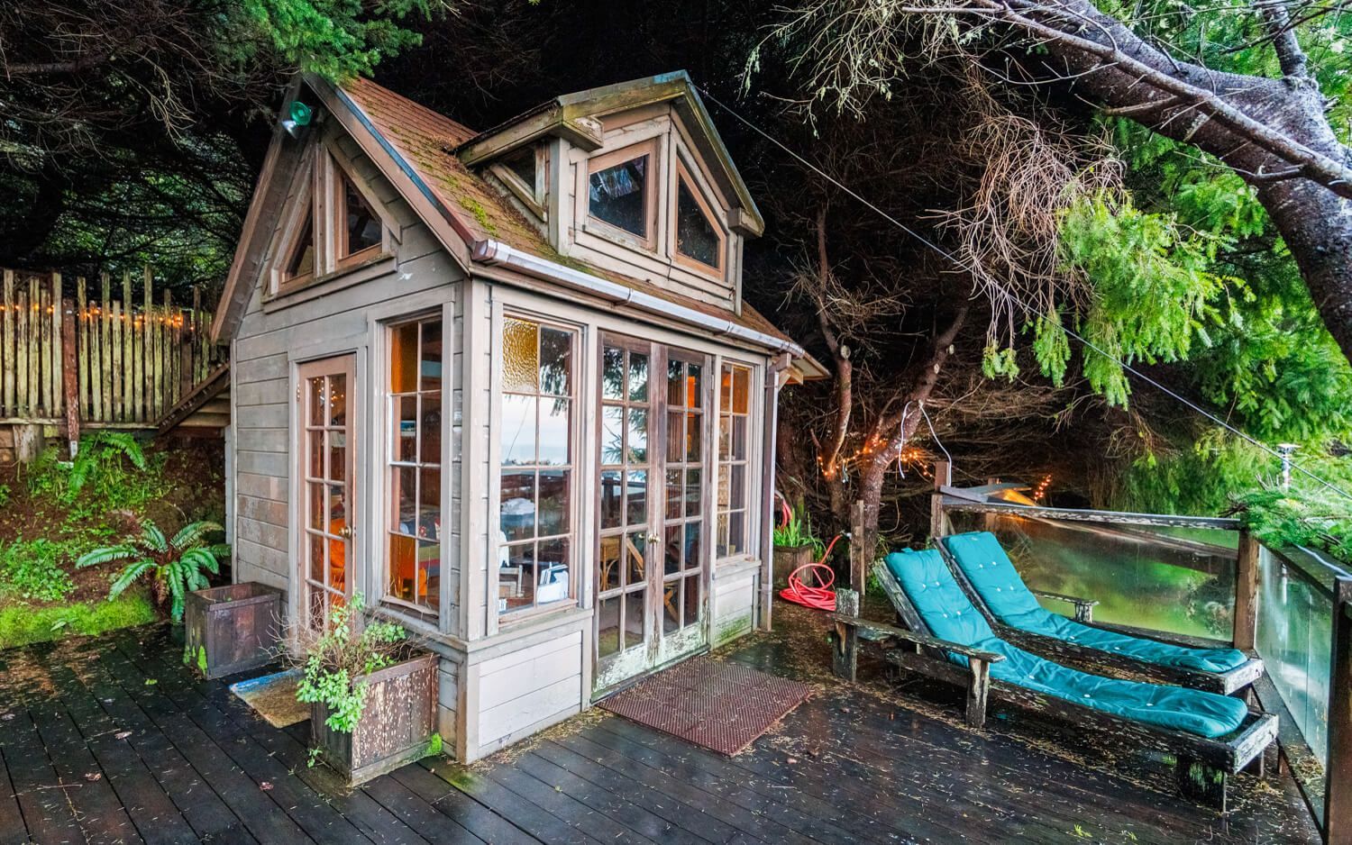The Sea View Cabin getaway at the Howard Creek Ranch on the Mendocino Coast.