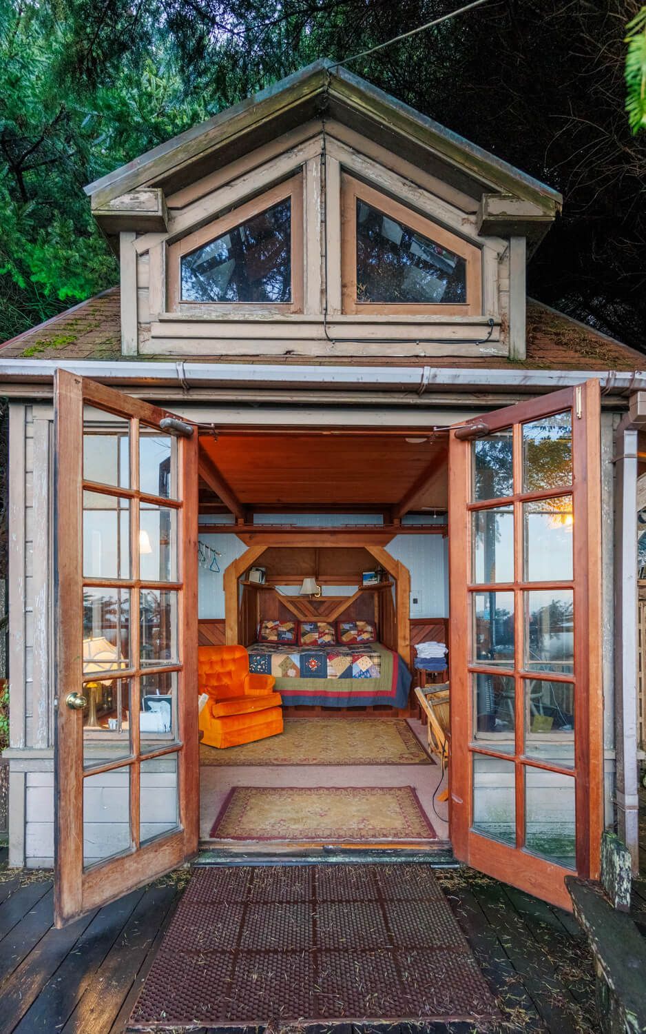 The Sea View Cabin getaway at the Howard Creek Ranch on the Mendocino Coast.