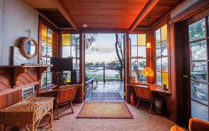 The Seaview Cabin getaway at the Howard Creek Ranch on the Mendocino Coast.