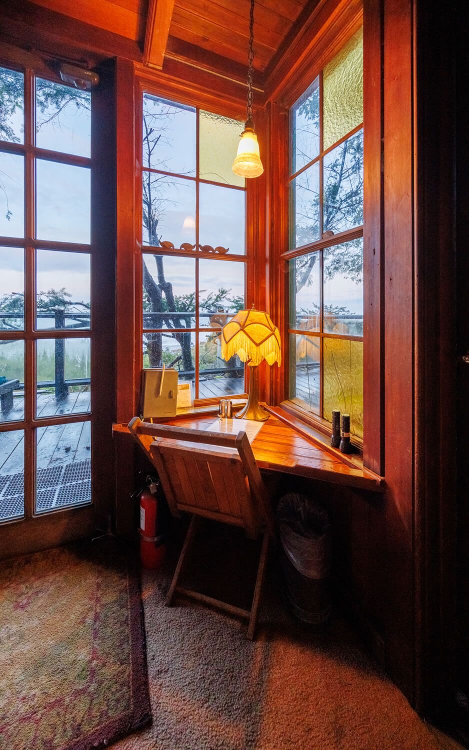 The Sea View Cabin getaway at the Howard Creek Ranch on the Mendocino Coast.