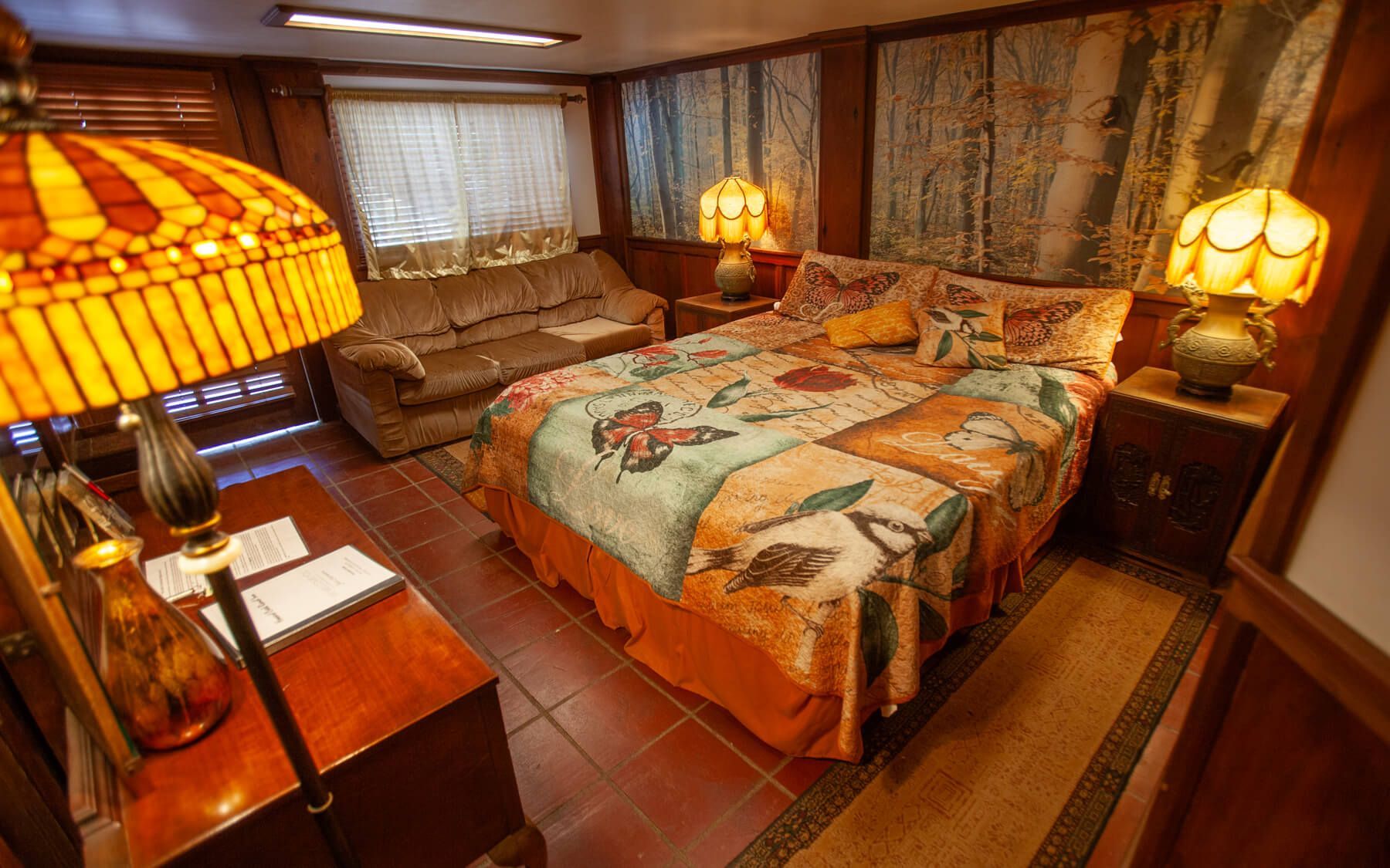 The Willow Room getaway at the Howard Creek Ranch on the Mendocino Coast.