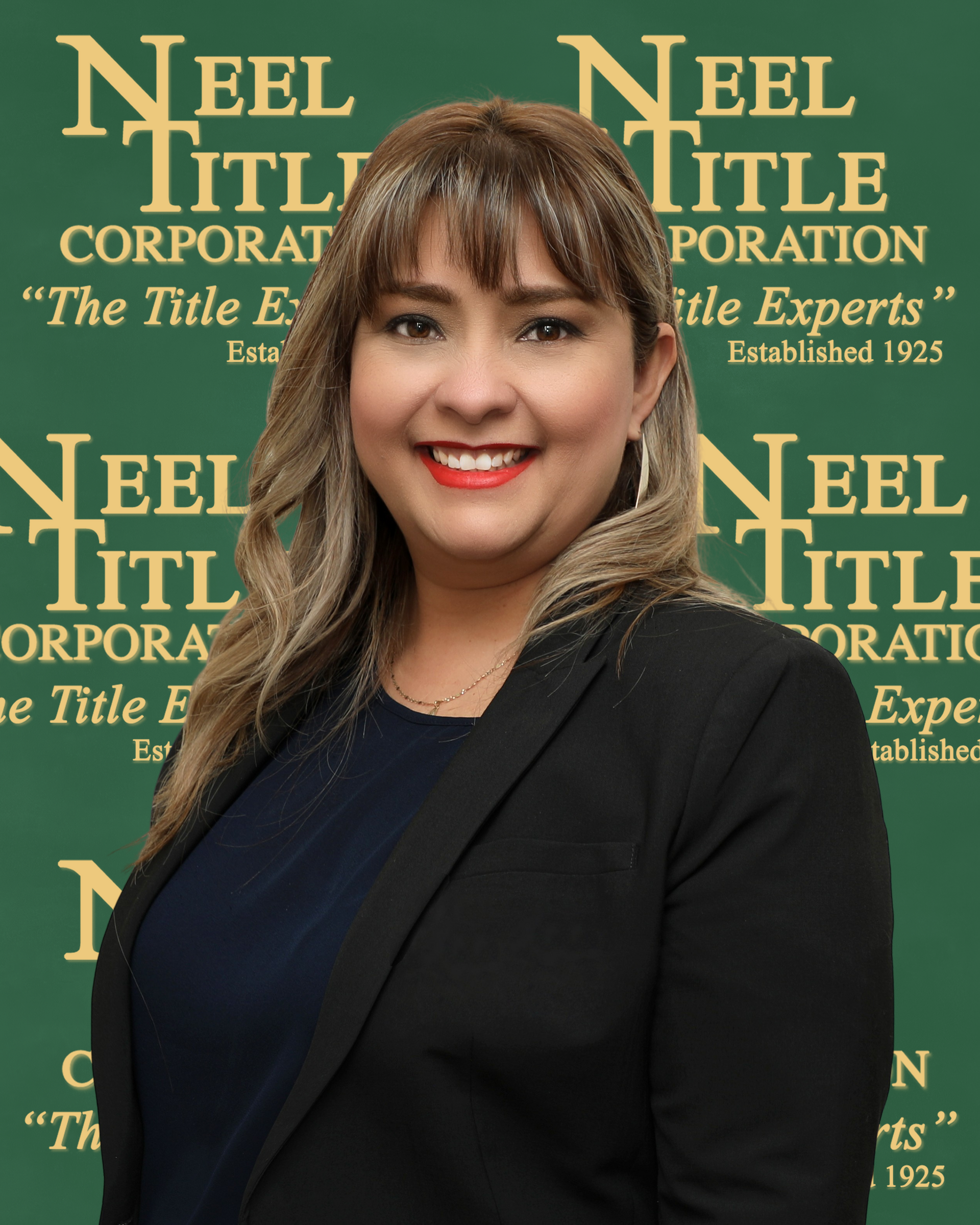 Ana Ponce on Green Background — Laredo, TX — Neel Title