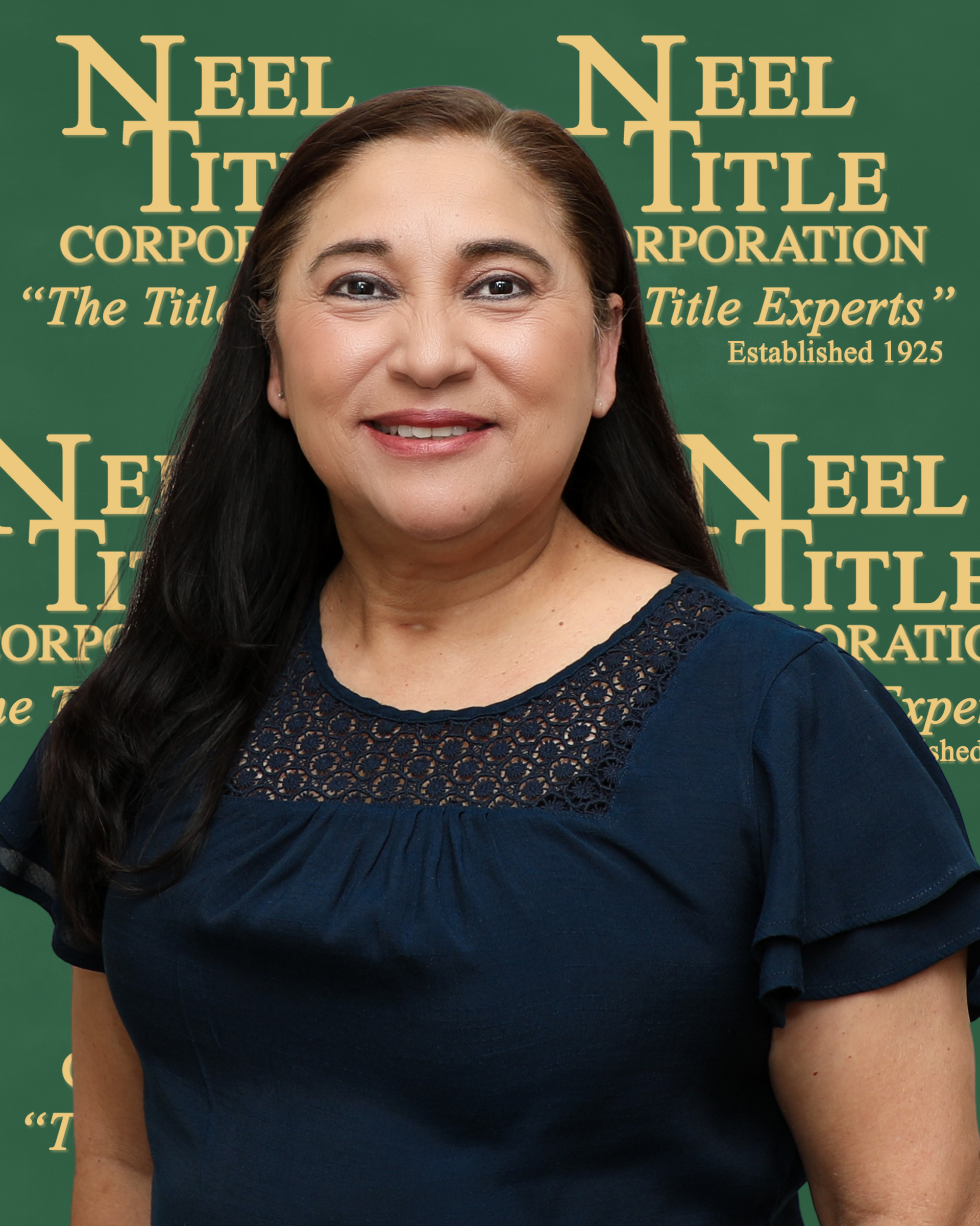Manuela on Green Background — Laredo, TX — Neel Title