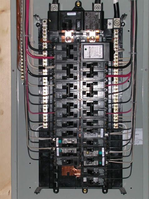 Mend Electric LLC - A close up of an electrical panel with a few wires coming out of it.