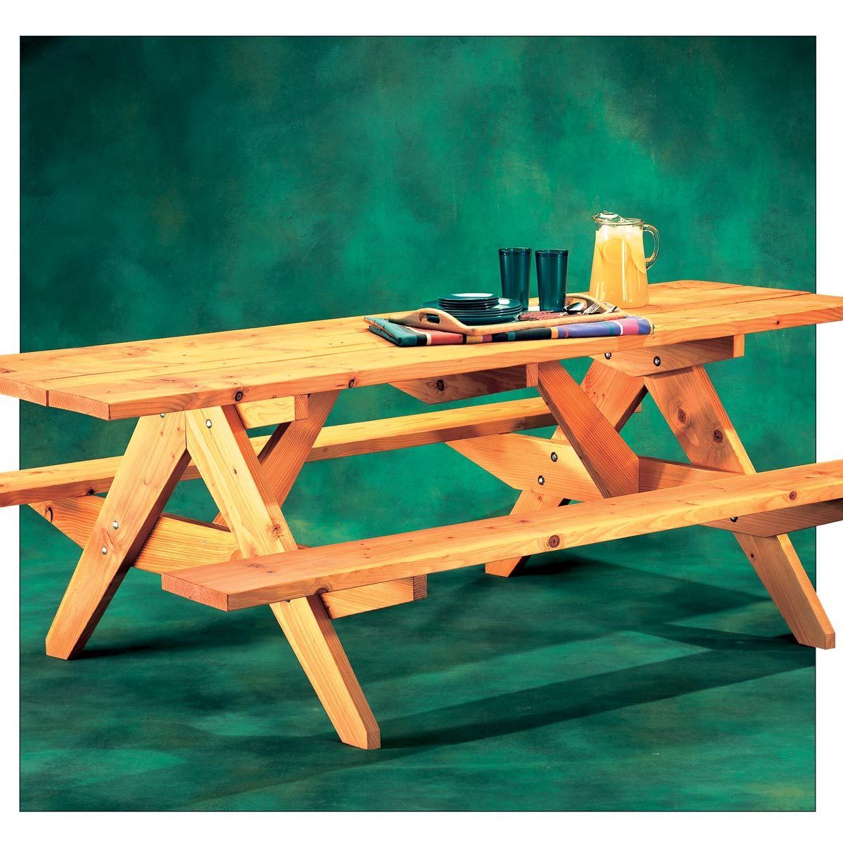 finished a-frame picnic table