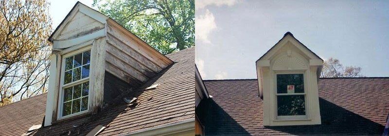 Dormer Before and After — Siding in Newport News, VA