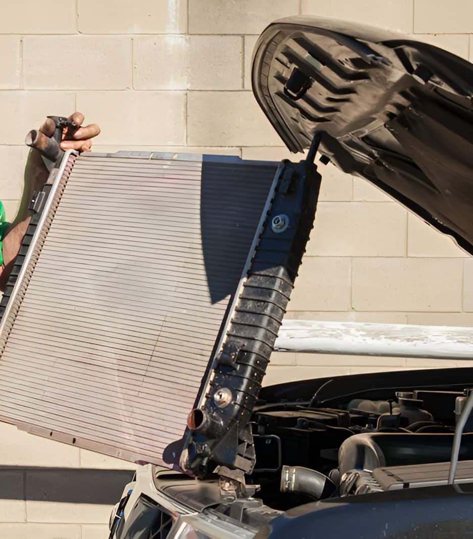 A Radiator In Front Of A Car — Headland Auto Servicing & Air Conditioning In Alexandra Headland, QLD
