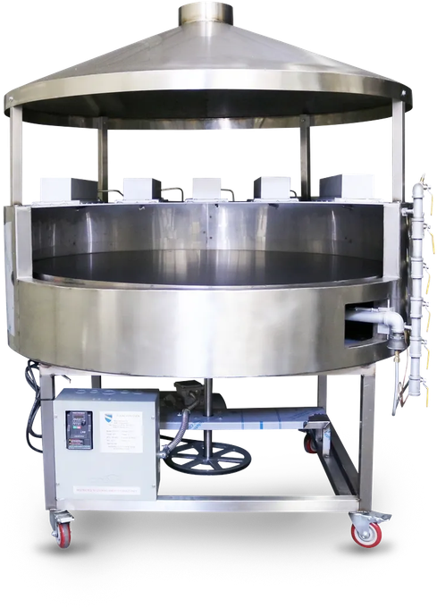 Rotating oven with transparent background