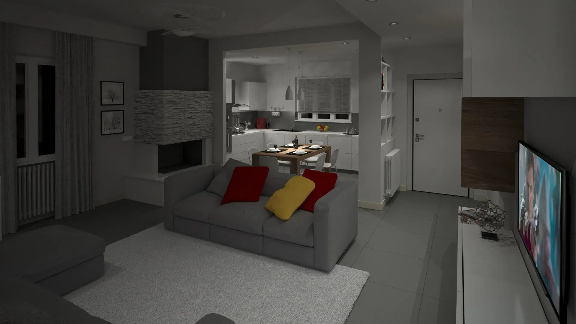 Studio d'interni abitazione privata living 2