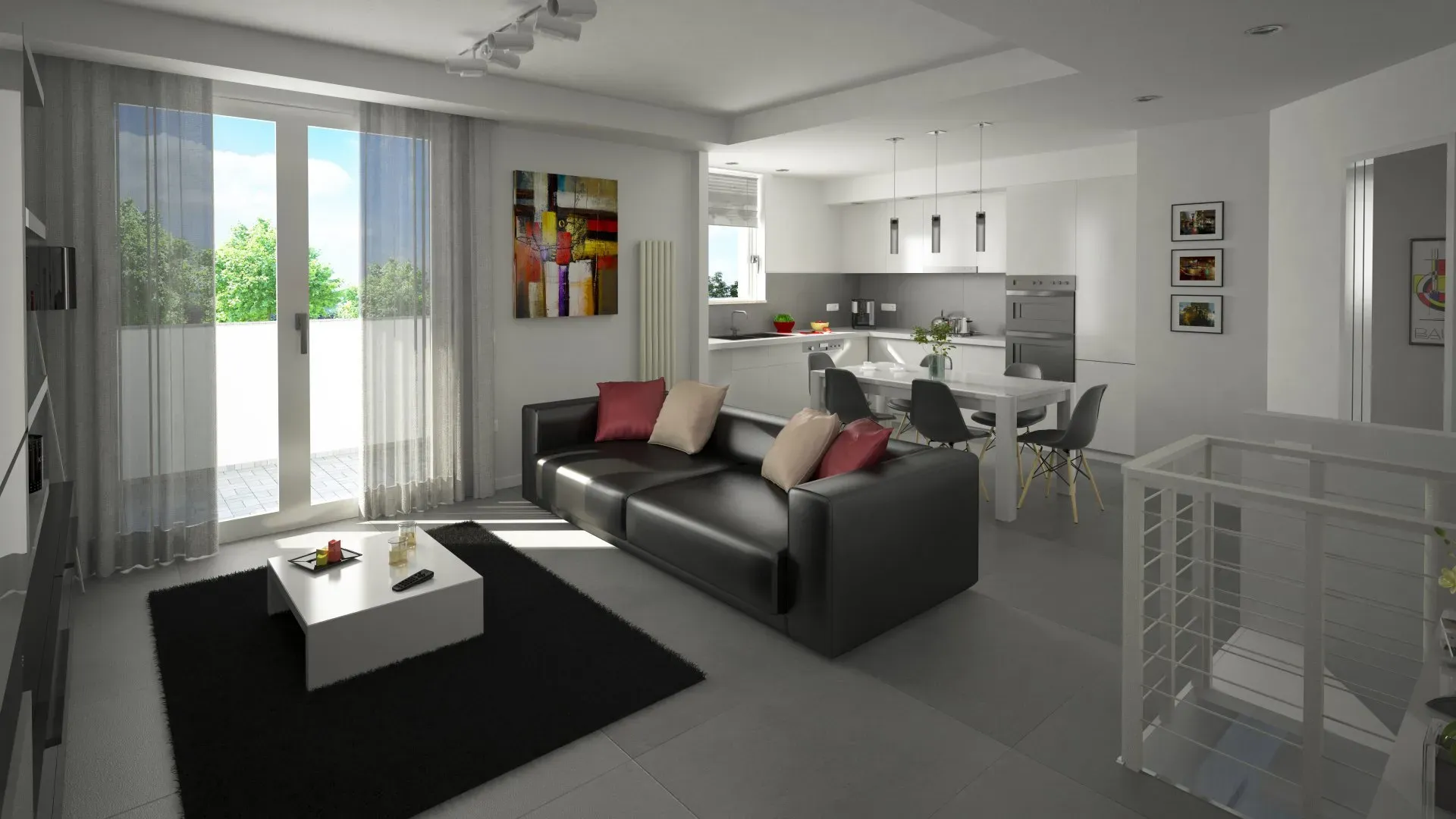 Studio d'interni abitazione privata living cucina