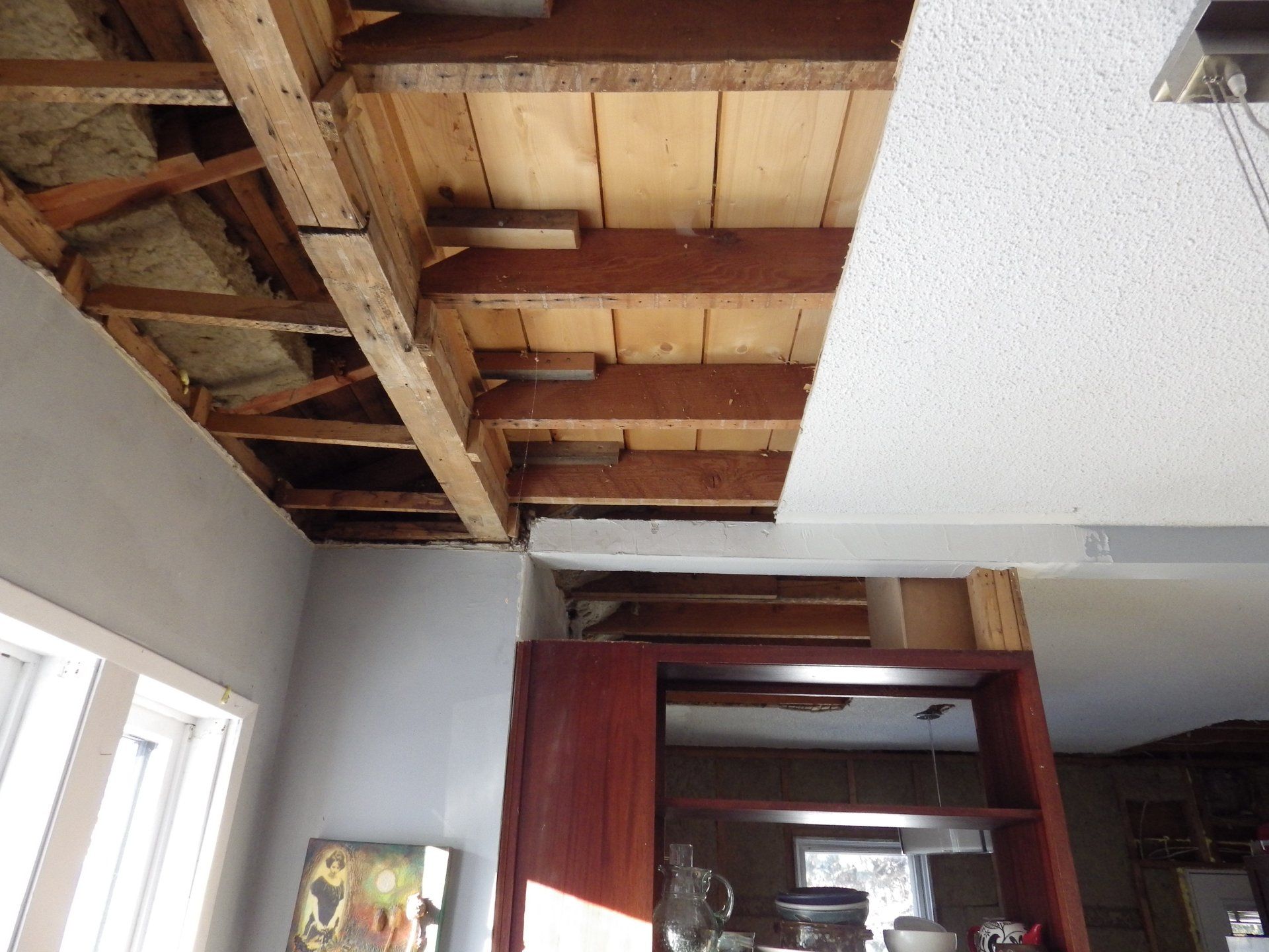 Picture of exposed beam,ceiling.