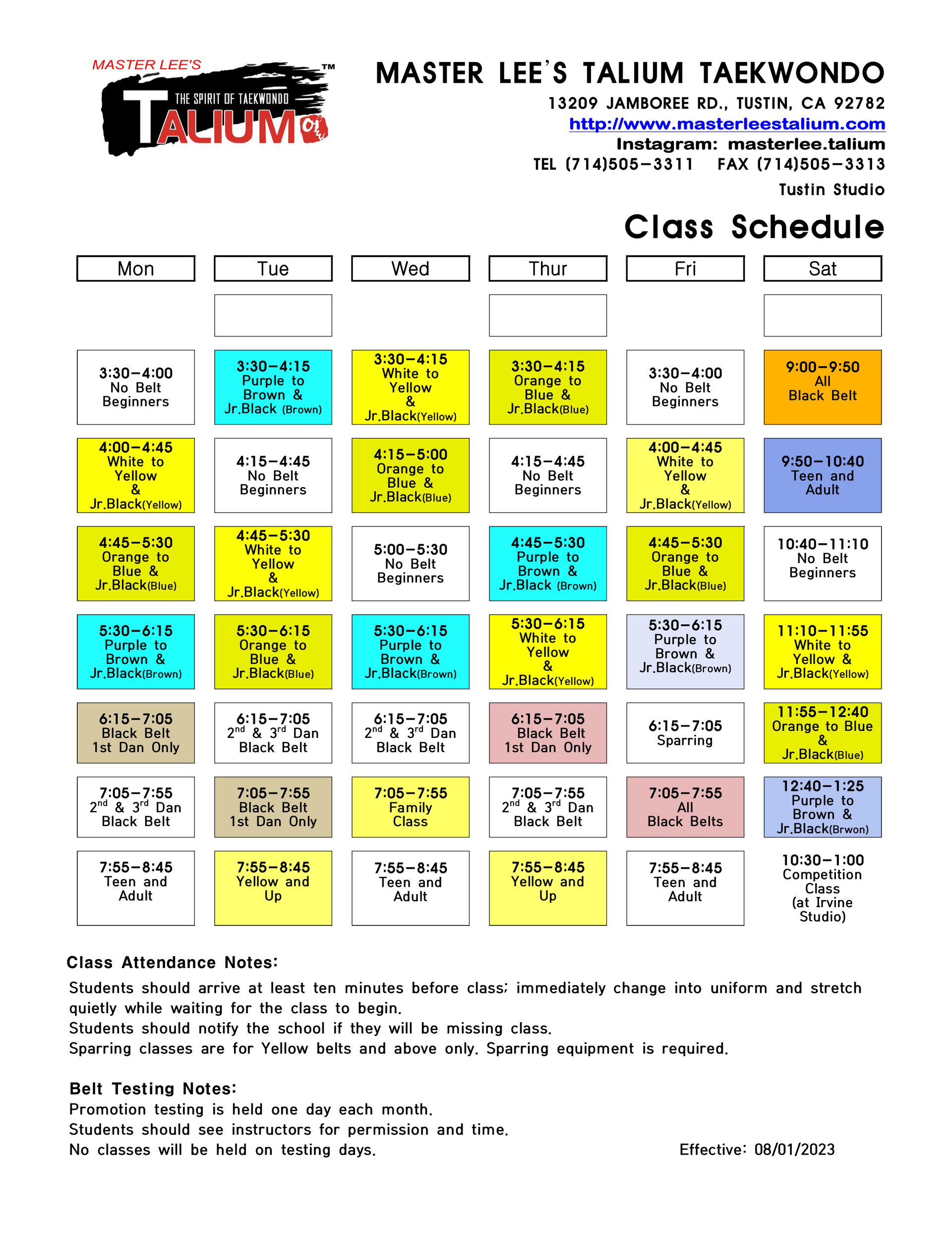 Karate Class Tustin CA Master Lee s Talium
