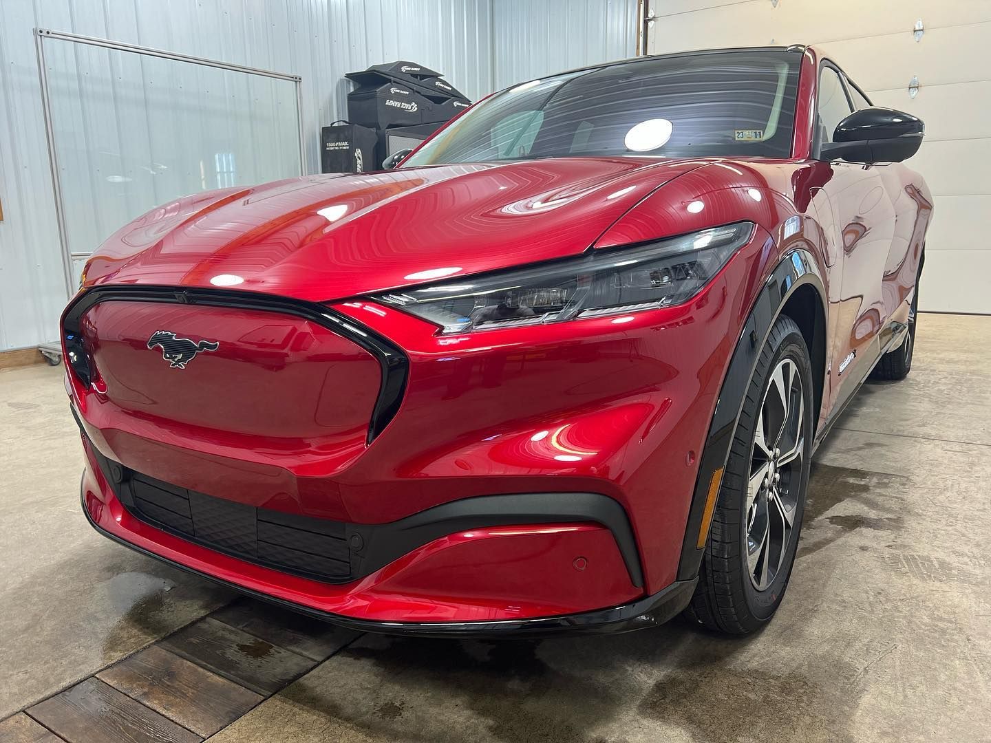 red car with ceramic coating