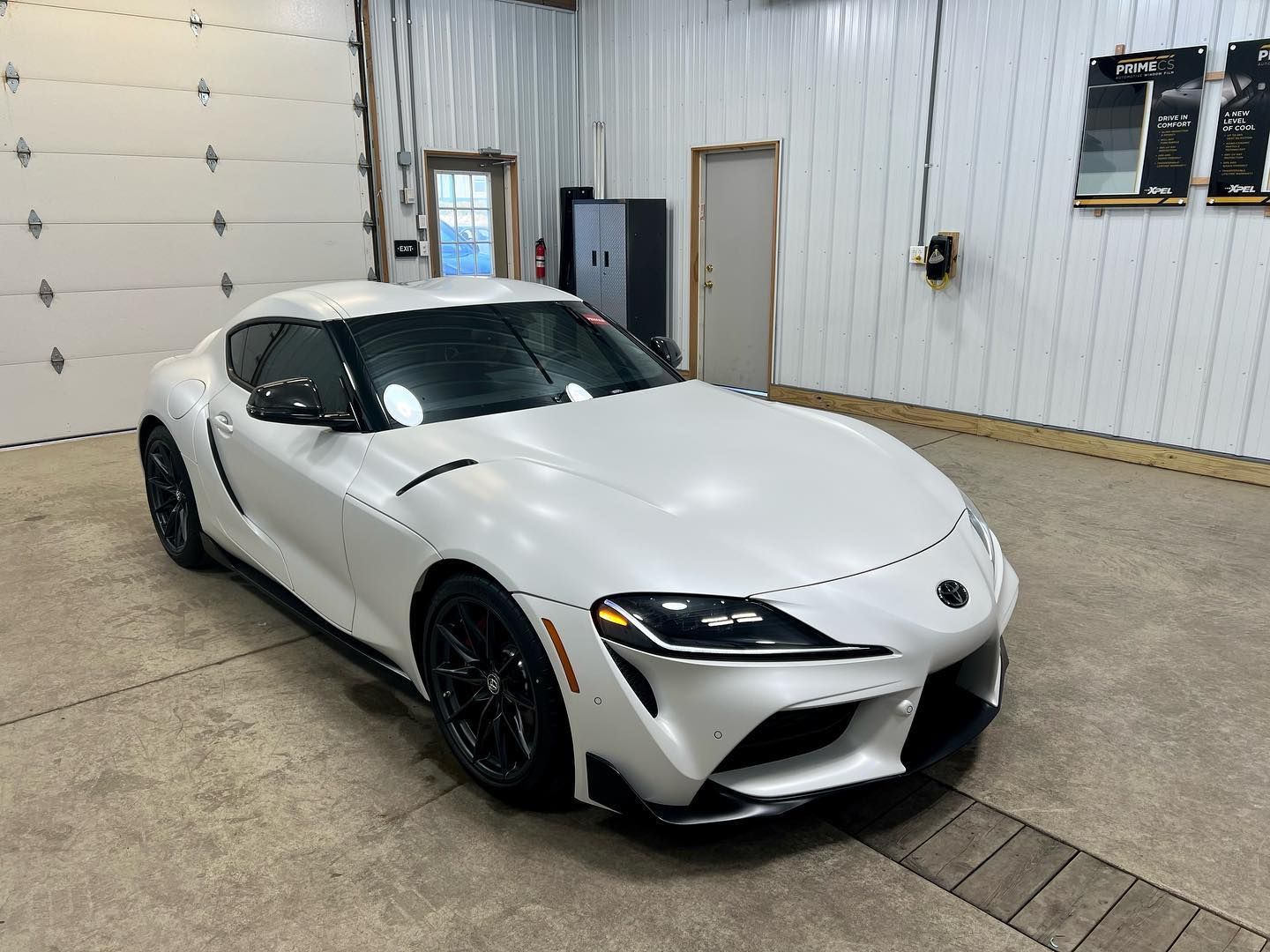 white car with window tinting