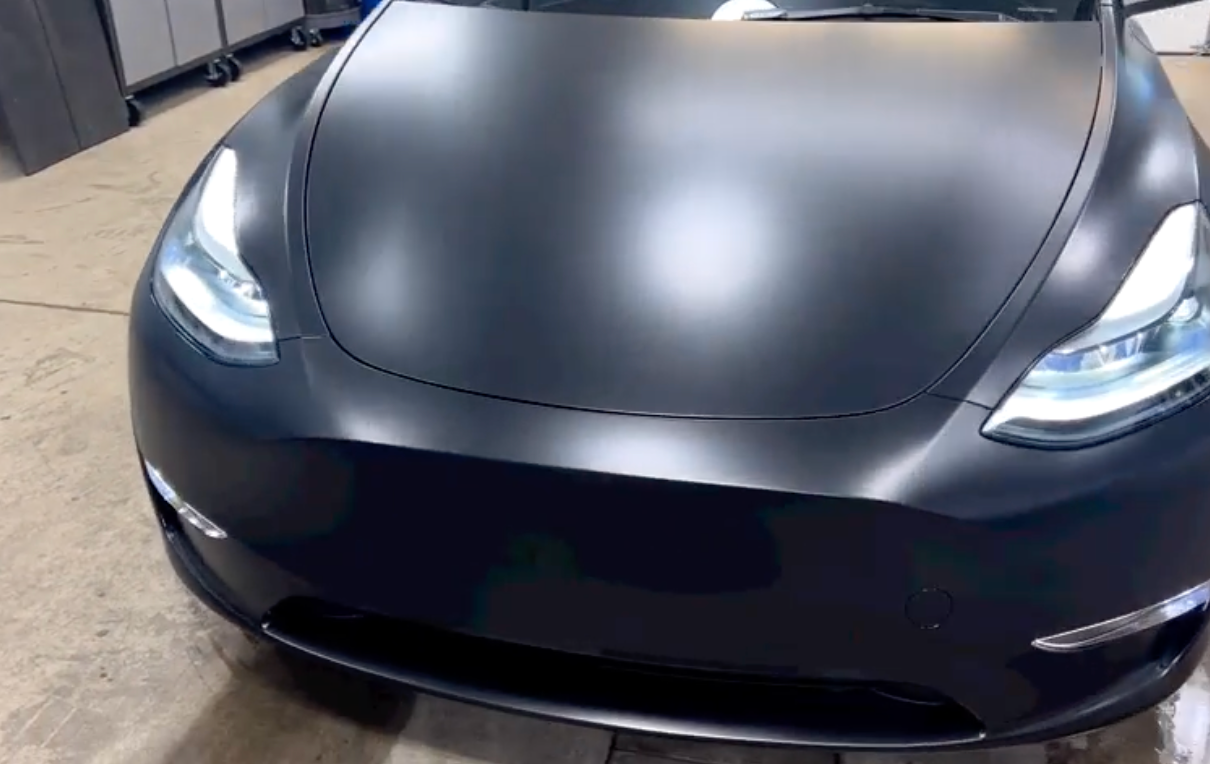 Black Tesla with Paint Protection Film