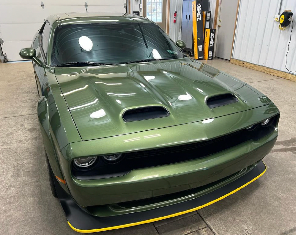 ceramic coated vehicle inside the detailing shop