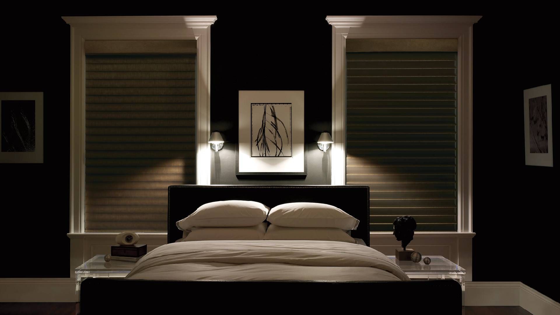 Hunter Douglas Silhouette® Sheer Shades in a bedroom near Flathead, Montanna (MT)