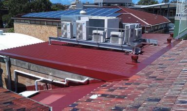 m and v roofing red colour