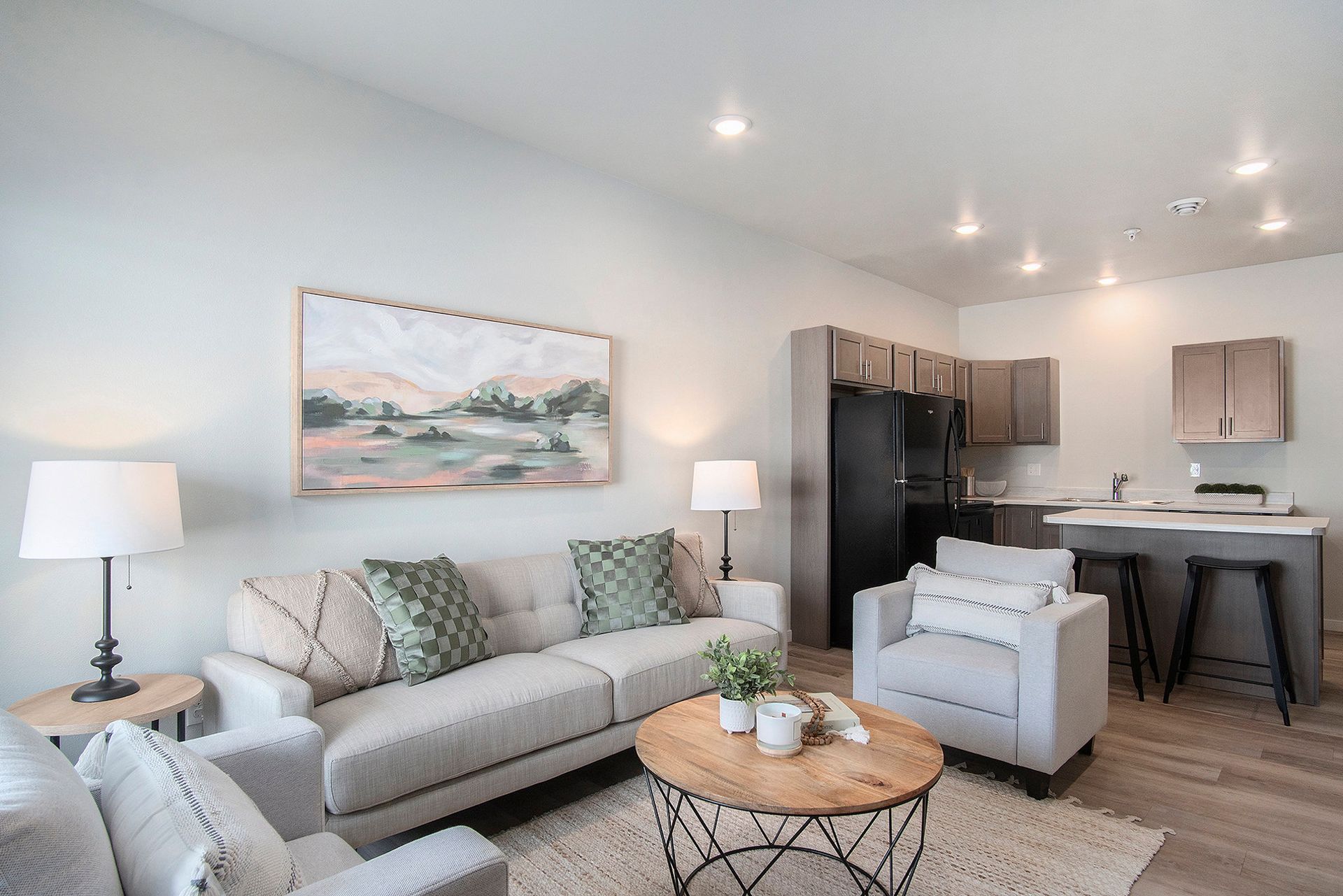 Living room with furniture.