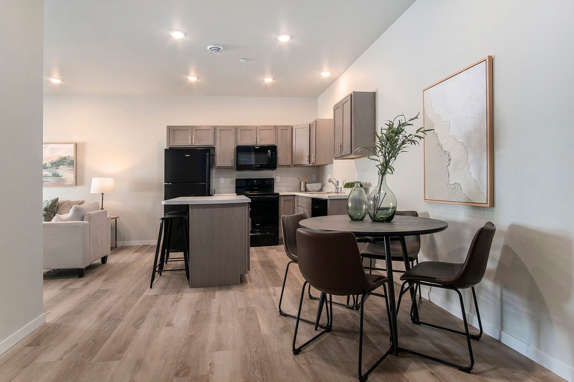 Kitchen and dining area