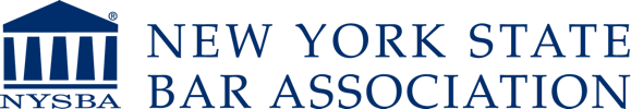 The logo for the new york state bar association