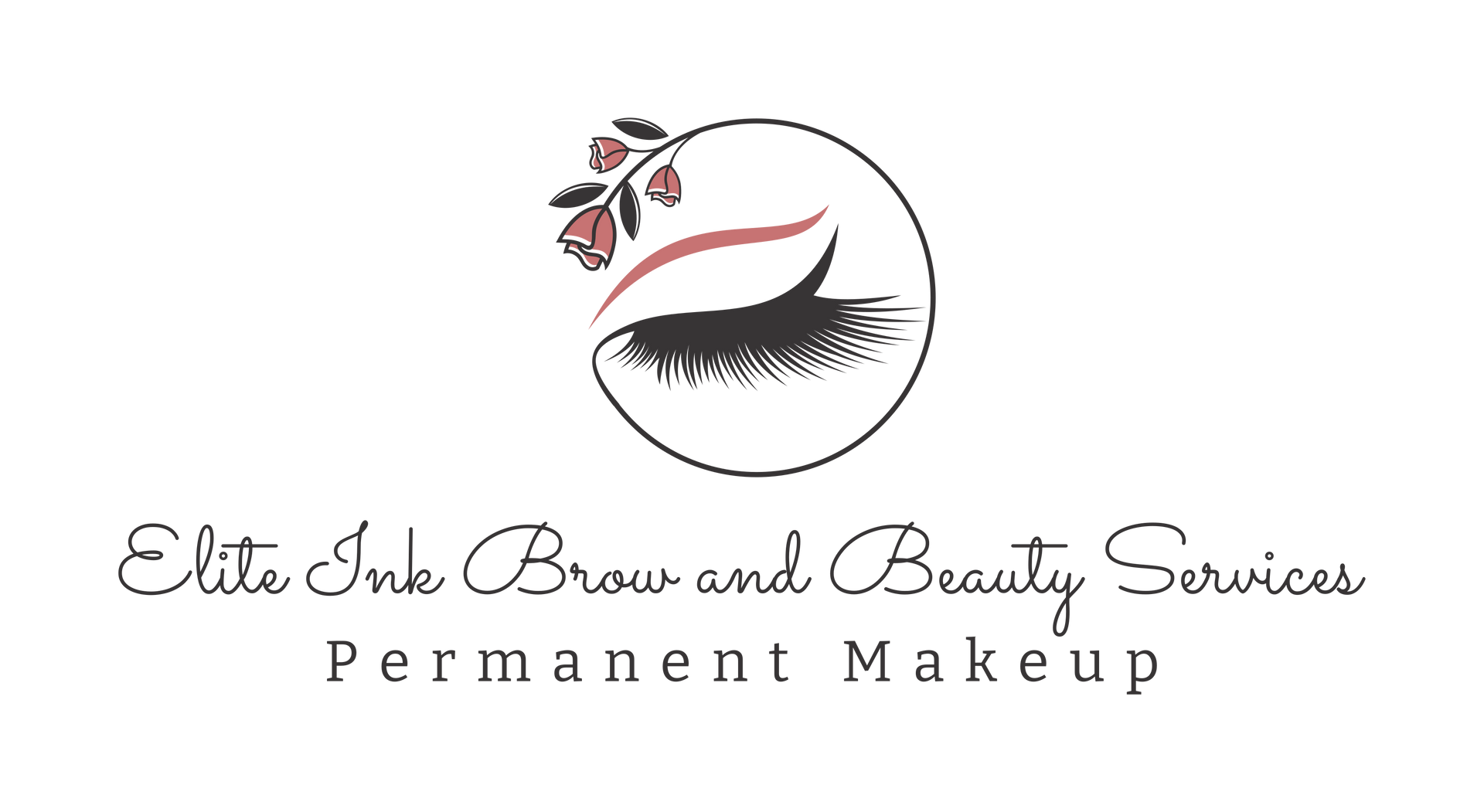 A logo for precision permanent make-up with blue and black letters