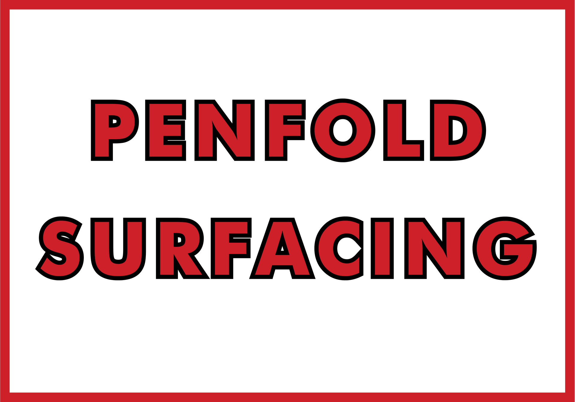 A logo for penfold surfacing surfacing the south east