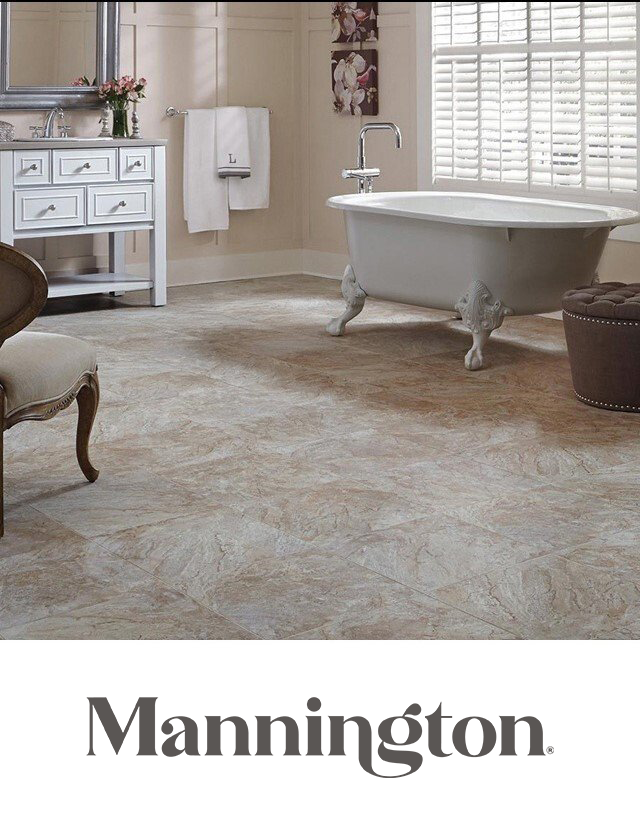 A bathroom with a bathtub and a chair by mannington
