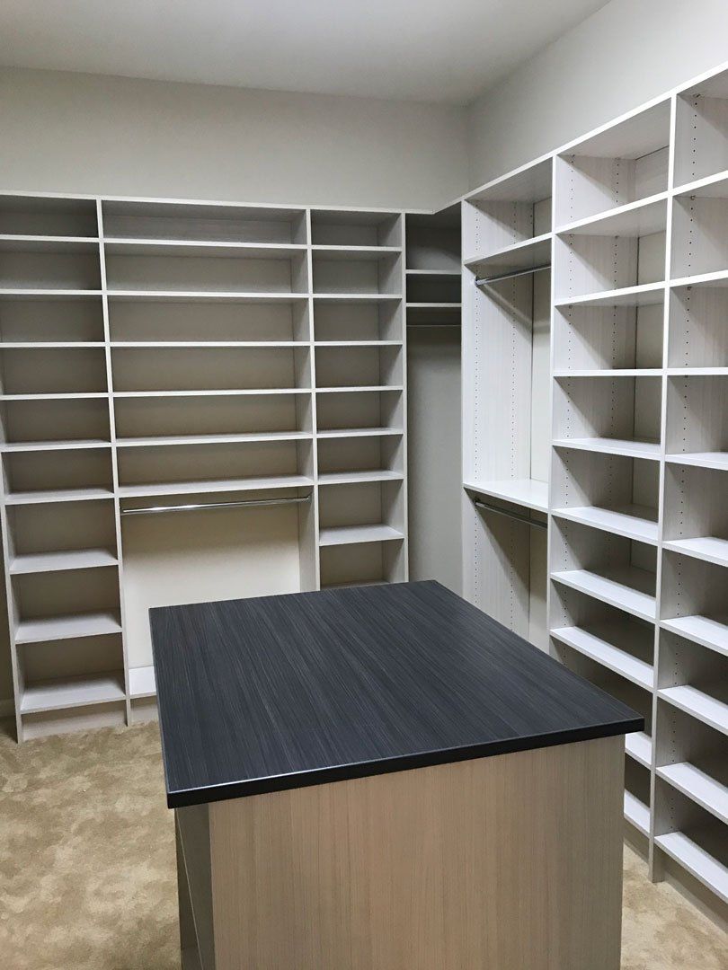 Custom Closet System with Island
