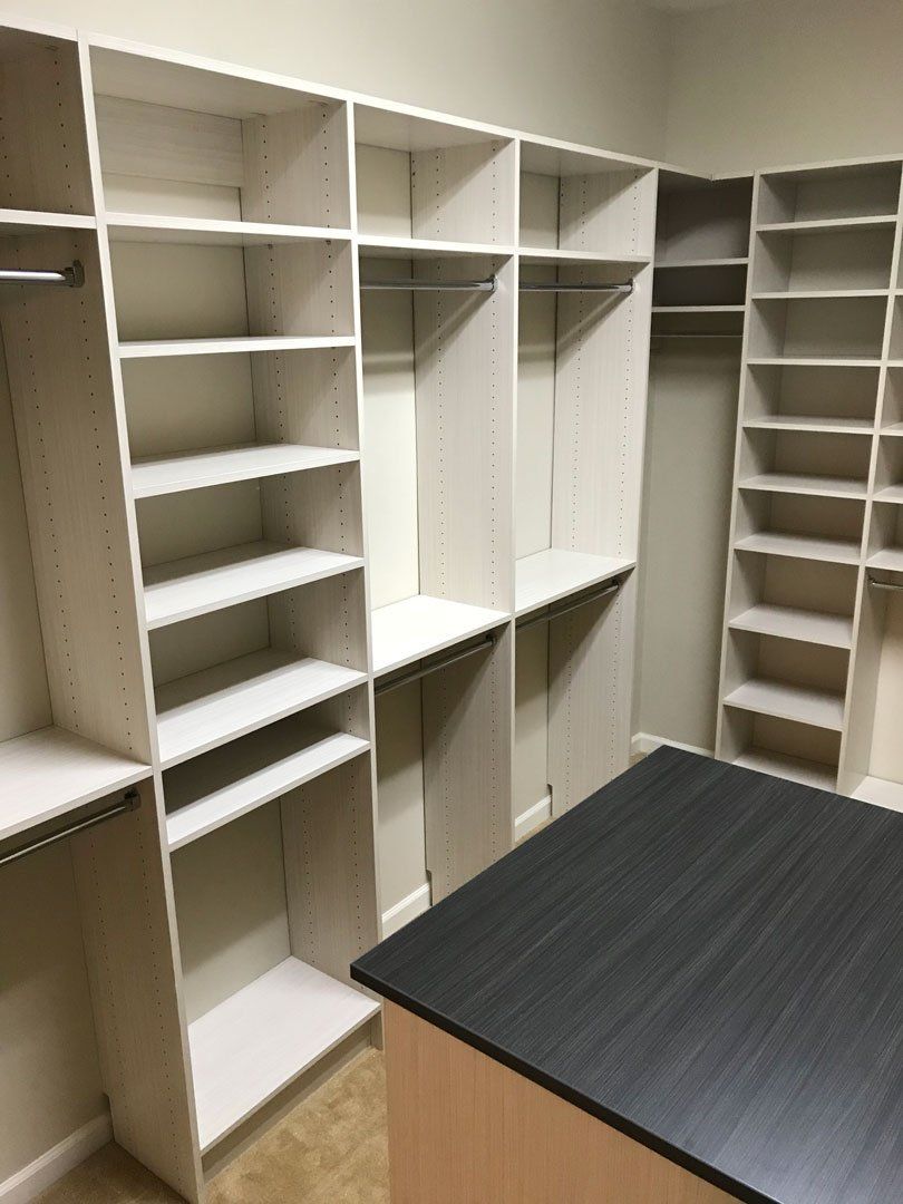 Custom Closet System with Island