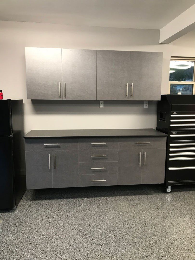Pewter Custom Garage Cabinets