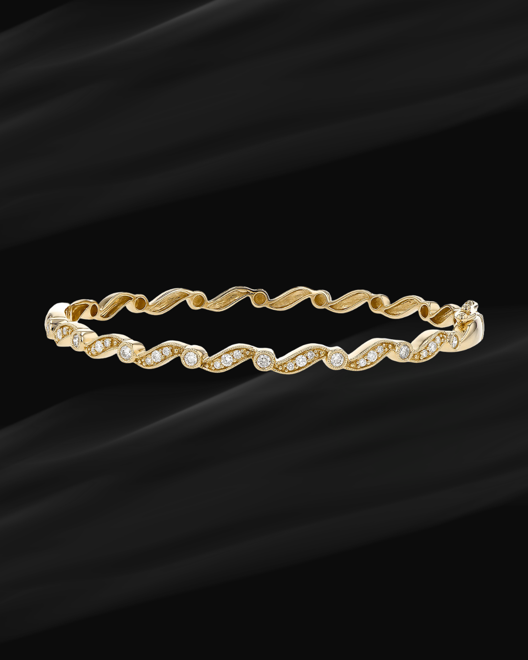 Yellow Gold Diamond Clasp Bracelet