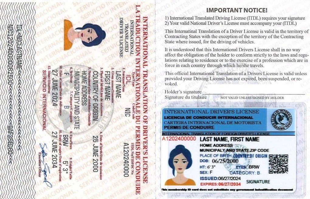 A passport with a picture of a woman on it.