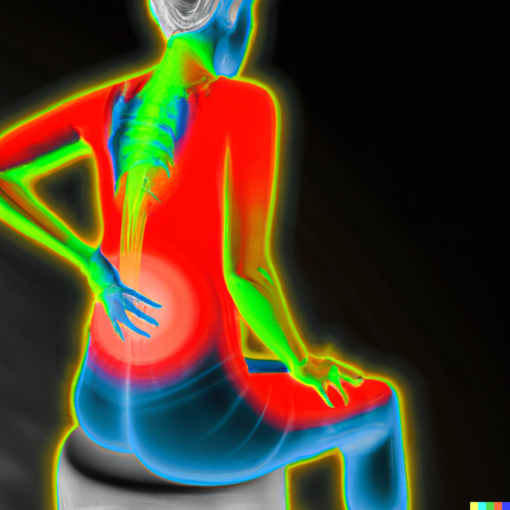 digital art with lower back pain