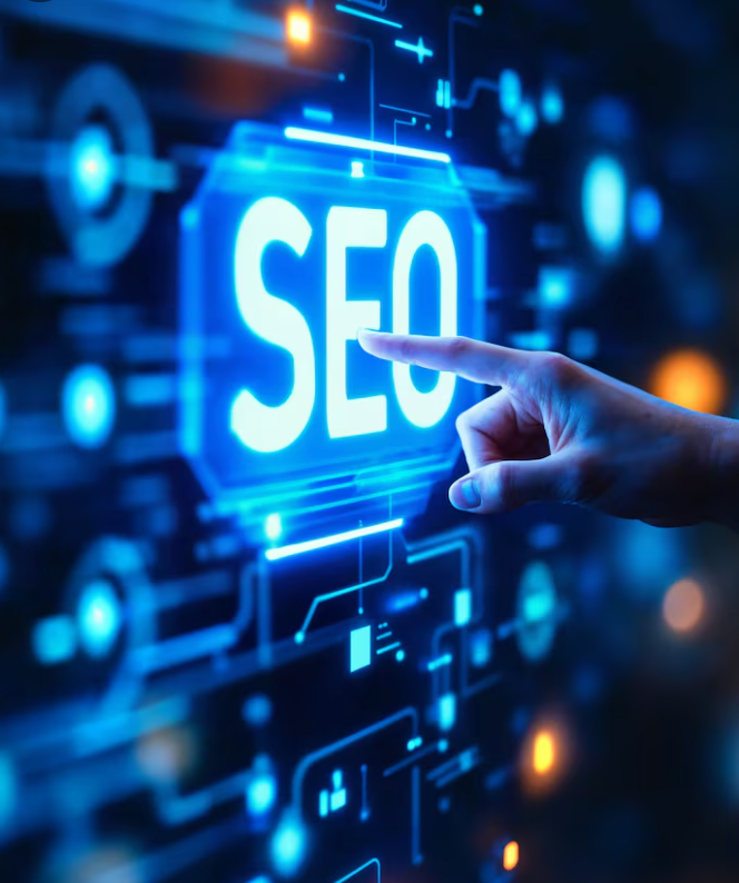 Digital Optimus in Swindon SEO services. Man working on SEO on a computer