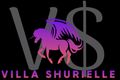 A logo with a unicorn and a capital V and a dollar sign, V$