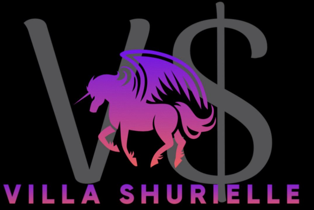 A logo with a unicorn and a capital V and a dollar sign, V$