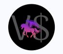 A logo with a unicorn and a dollar sign