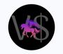 A logo with a unicorn and a capital V and a dollar sign, V$