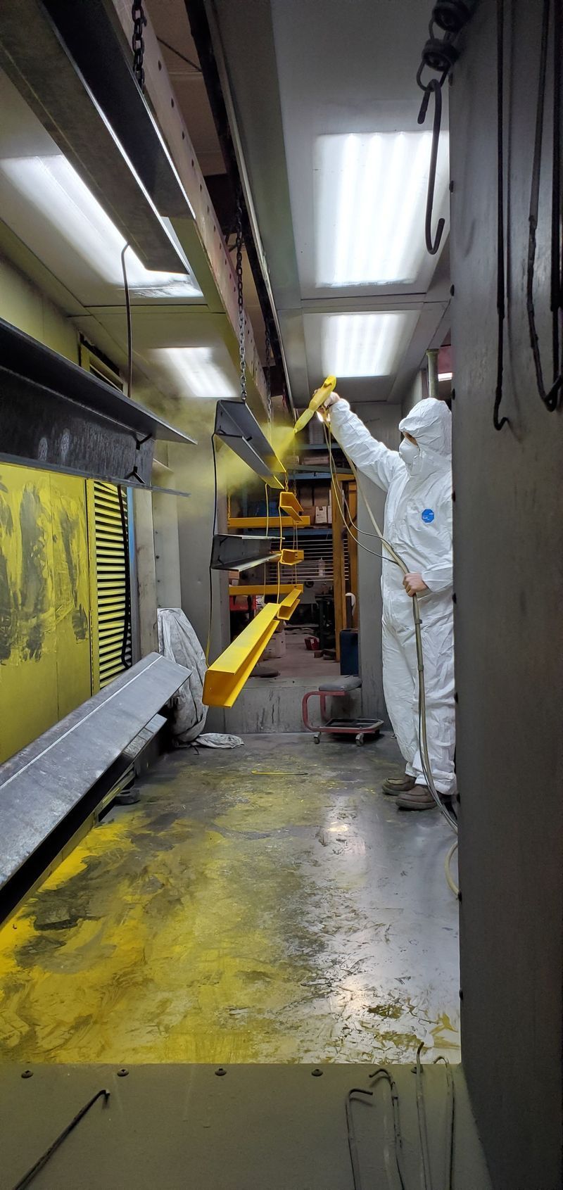 Painting a Yellow Piece of Metal