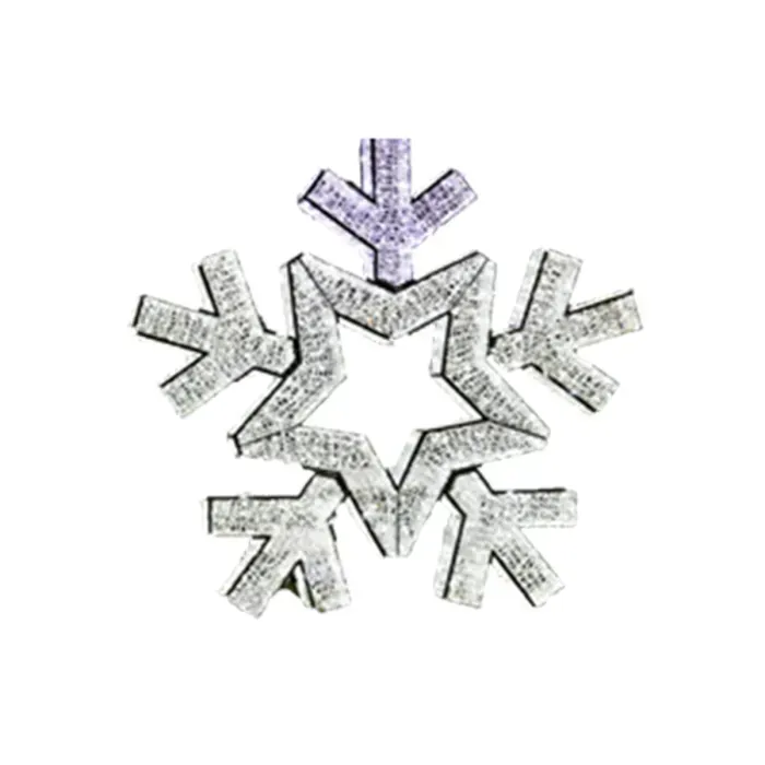 3D ILLUMINATED METAL SNOWFLAKE