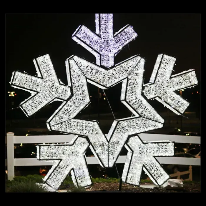 3D ILLUMINATED METAL SNOWFLAKE