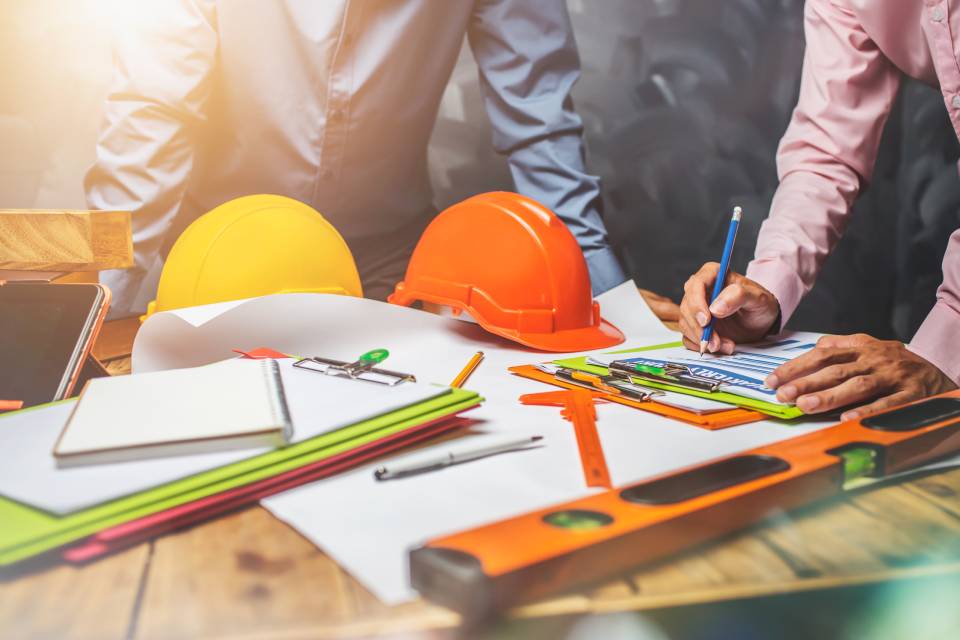 contractors discussing about a construction project