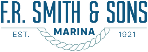Logo for F.R. Smith & Sons Marina, with text, a rope design, and the year 1921.