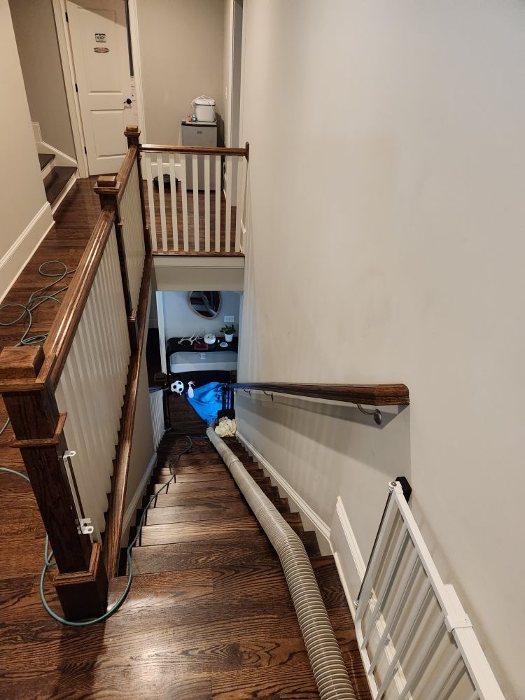 A staircase leading up to the second floor of a house.
