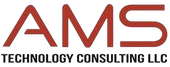 Logo of AMS Technology Consulting LLC in red and black.