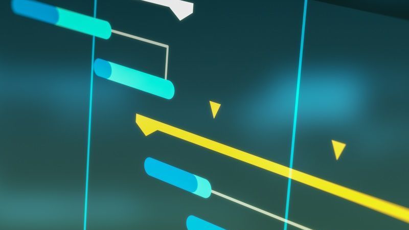 A computer screen with a bunch of lines and arrows on it