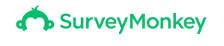 The logo for surveymonkey has a green monkey on it.