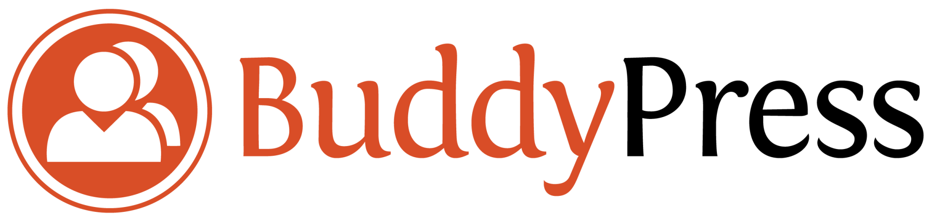 A logo for buddypress with a picture of a person in a circle.